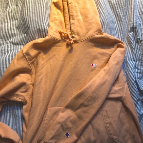 Peach reverse weave champion hoodie